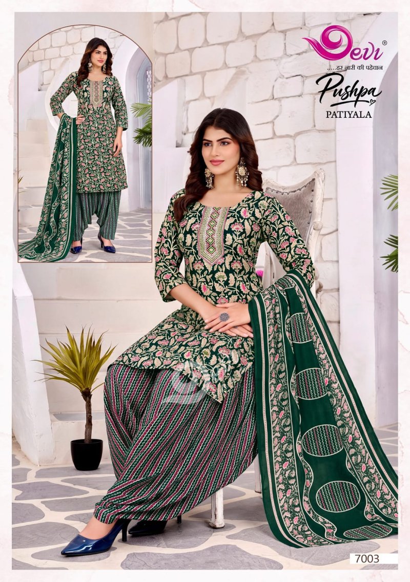 Pushpa Vol 7 By Devi Indo Cotton Printed Readymade Dress 